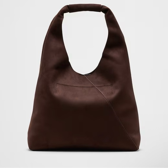 Banana Republic Handbags - Banana Republic Dark Brown Faux Suede/Leather Hobo Bag